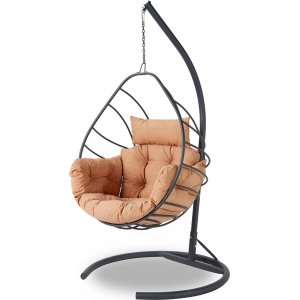 Alka hängstol - Antracit/cream + Möbelvårdskit för textilier - Hängstolar