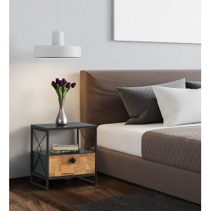 Alt sängbord - Antracit - Sängbord -Sovrumsmöbler - Sängbord