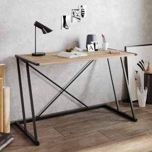 Anemon skrivbord 120x60 cm - Valnöt/svart - Övriga kontorsbord & skrivbord