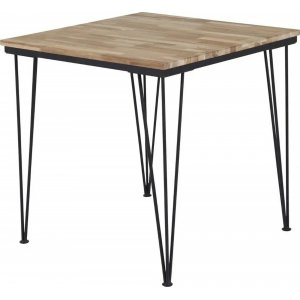 Annelie matbord 80 cm - Teak/svart - Övriga matbord