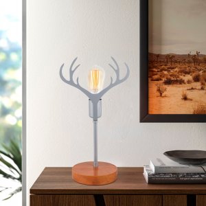 Antler bordslampa - Valnöt/silver - Bordslampor -Lampor - Bordslampor