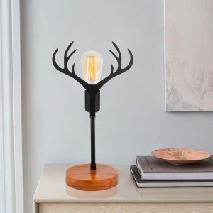 Antler bordslampa - Valnöt/svart - Bordslampor -Lampor - Bordslampor