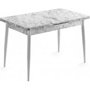 Anya matbord 120 cm - Vit marmor - Klädda & stoppade stolar