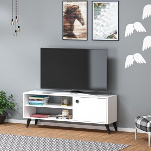 Athena mediabänk - Vit - TV-bänkar & mediabänkar -TV-bänkar & mediabänkar - Hyllor & Förvaring