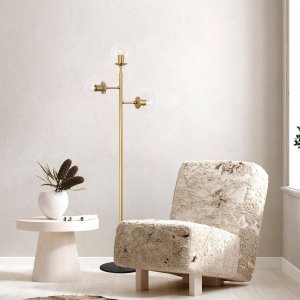 Atlas golvlampa klar - Guld - Golvlampor -Lampor - Golvlampor