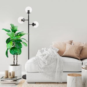 Atlas golvlampa klar - Svart - Golvlampor -Lampor - Golvlampor