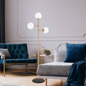 Atlas golvlampa opal - Guld - Golvlampor -Lampor - Golvlampor