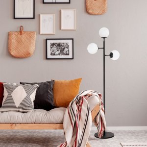 Atlas golvlampa opal - Svart - Golvlampor -Lampor - Golvlampor