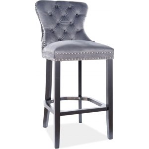 2 st August barstol - Grå sammet - Barstolar