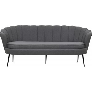 Ballini 3-sits soffa - Grå + Möbelvårdskit för textilier - 3-sits soffor