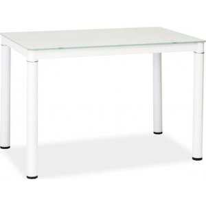 Bartlett 110 cm matbord - Vit - Matbord med glasskiva