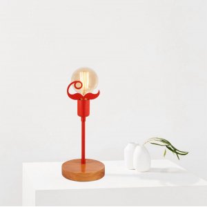 Beami bordslampa - Valnöt/röd - Bordslampor -Lampor - Bordslampor