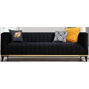 Bellini 3-sits soffa - Svart - 3-sits soffor