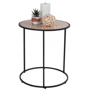 Bergamo Sidobord 40 x 40 cm - Svart/kjesarfaner - Soffbord i trä