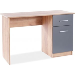 Boro skrivbord 120x51 cm - Wotan ek/antracit - Skrivbord med hyllor | lådor