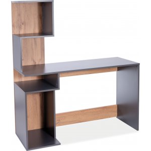 Boro skrivbord 125x50 cm - Wotan ek/antracit - Skrivbord med hyllor | lådor