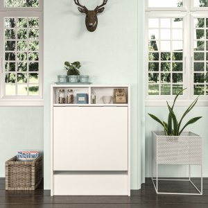 Brann skåpbord - Vit - Skåp -Skåp - Hyllor & Förvaring