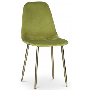 4 st Bridge velvet stol - Grön/mässing - Klädda & stoppade stolar