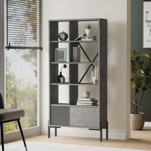 Bruno bokhylla - Grå/antracit - Bokhyllor -Hyllor - Bokhyllor