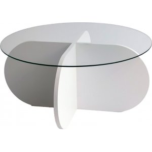 Bubbel soffbord Ø75 cm - Vit - Glasbord