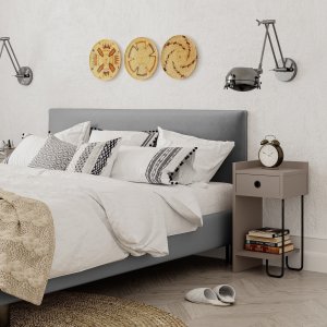 Cactus sängbord höger - Ljusbrun - Sängbord -Sovrumsmöbler - Sängbord