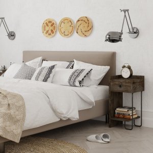 Cactus sängbord höger - Mörkbrun - Sängbord -Sovrumsmöbler - Sängbord