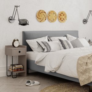 Cactus sängbord vänster - Ljusbrun - Sängbord -Sovrumsmöbler - Sängbord