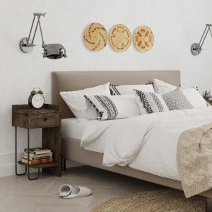 Cactus sängbord vänster - Mörkbrun - Sängbord -Sovrumsmöbler - Sängbord