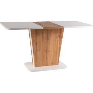 Calipso matbord 110-145 cm - Vit/ek - Övriga matbord