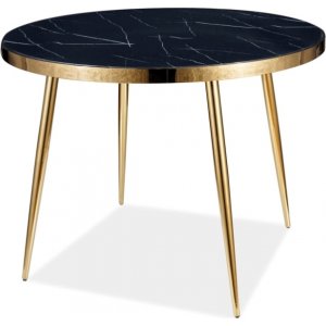 Calvin matbord 100 cm - Svart/guld - Ovala & Runda bord