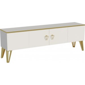 Caprice mediabänk - Vit/guld - TV-bänkar & mediabänkar -TV-bänkar & mediabänkar - Hyllor & Förvaring
