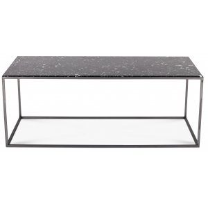 Carrera soffbord 120 cm - Svart marmor/stål - Soffbord i marmor