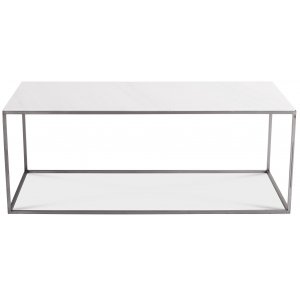 Carrera soffbord 120 cm - Vit marmor/stål - Soffbord i marmor