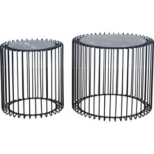 Casey soffbord Ø40/52 cm - Svart - Glasbord