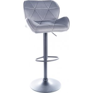 2 st Charlie barstol - Grå sammet - Barstolar