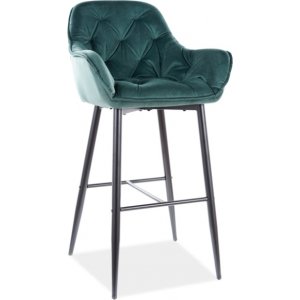 2 st Cherry barstol - Grön sammet - Barstolar