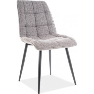 4 st Chic matstol - Grå - Klädda & stoppade stolar