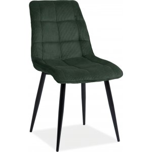 4 st Chic matstol - Grön manchester - Klädda & stoppade stolar
