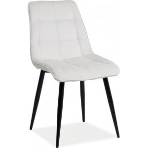 4 st Chic matstol - Vit manchester - Klädda & stoppade stolar