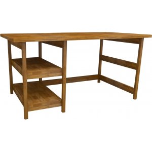 City skrivbord 120x55 cm - Ek - Skrivbord med hyllor | lådor