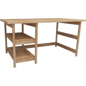 City skrivbord 120x55 cm - Furu - Skrivbord med hyllor | lådor