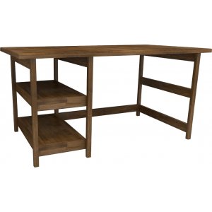 City skrivbord 120x55 cm - Valnöt - Skrivbord med hyllor | lådor