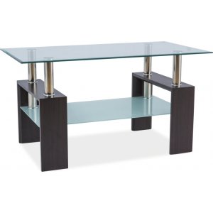 Clemson 3 soffbord 110 cm - Svart - Glasbord