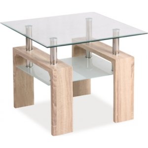 Clemson D soffbord 60 cm - Transparent - Glasbord