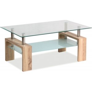 Clemson soffbord 100 x 60 cm - Ek - Glasbord