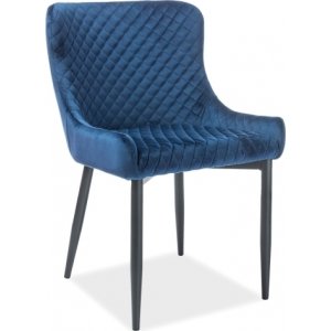 4 st Colin matstol - Blå sammet - Klädda & stoppade stolar