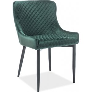 4 st Colin matstol - Grön sammet - Klädda & stoppade stolar