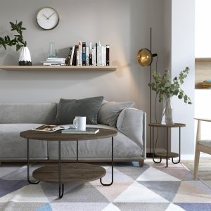 Corro soffbord 80 x 80 cm - Mörkbrun - Soffbord i trä