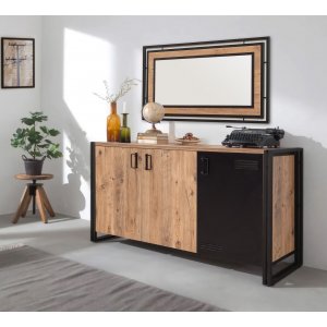 Cosmo Nora skänk - Furu/svart - Skänkar & Sideboards -Skänkar & Sideboards - Hyllor & Förvaring