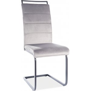 4 st Cottonwood matstol - Grå sammet - Klädda & stoppade stolar